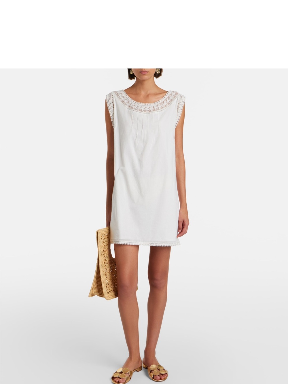 Posse NWOT Danielle White Lace-Trim Mini Dress Size XXS / US 0 new never worn
